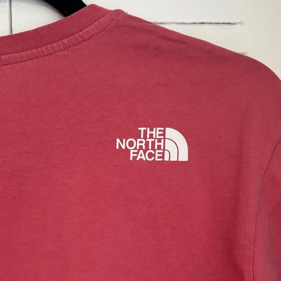 The North Face Cropped Simple Dome Tee Slate Rose Pink Casual Top - Picture 6 of 8